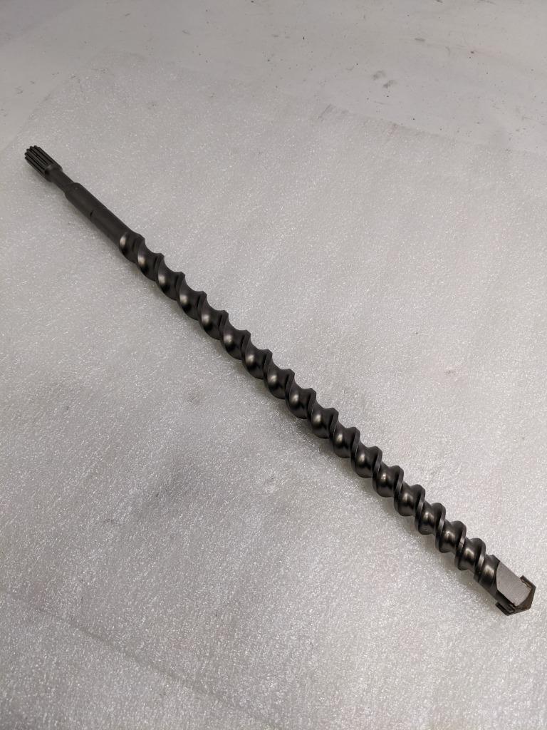 UNBRANDED 1" X 23" CARBIDE-TIPPED DRILL BIT 4-CUTTER 12-SPLINE SHAFT NEW D0