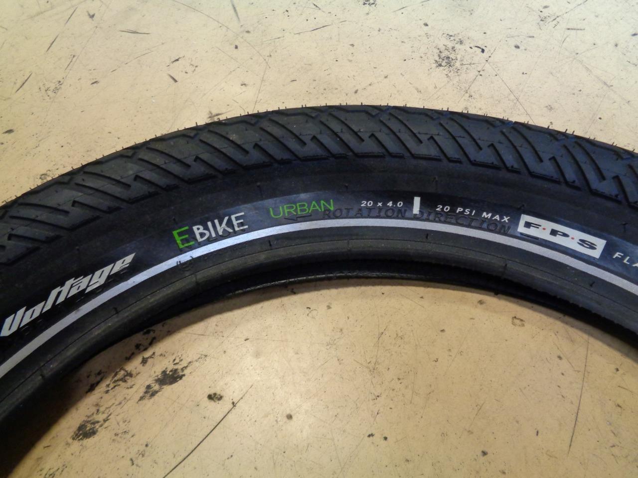 SERFAS VOLTAGE E-BIKE URBAN FPS REFLECTIVE SIDEWALL 20x4.0 E-VLT-20-4.0 BQ3