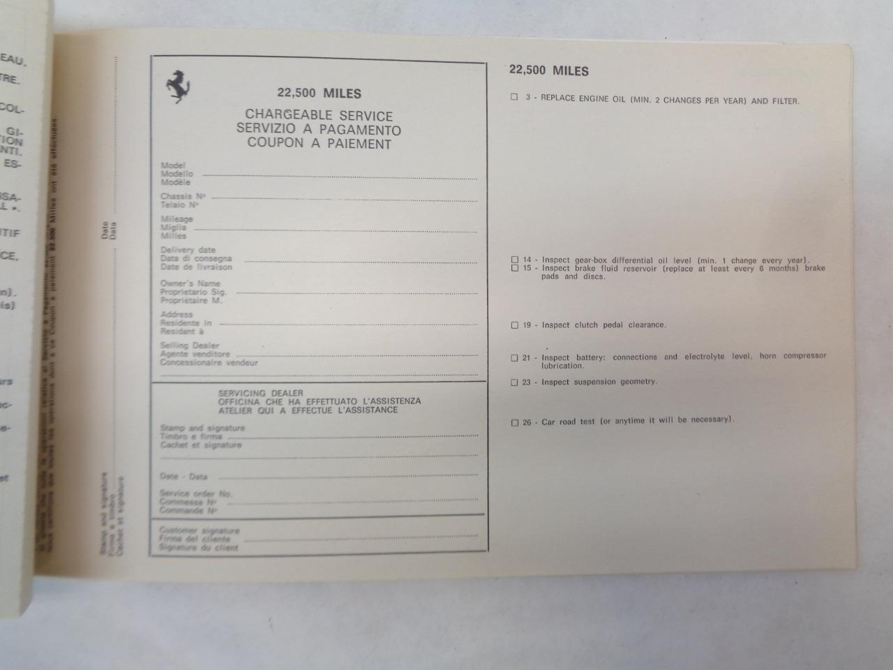 USED GENUINE Ferrari 1978 308 GTB/GTS Owners Manual Set R31 T1