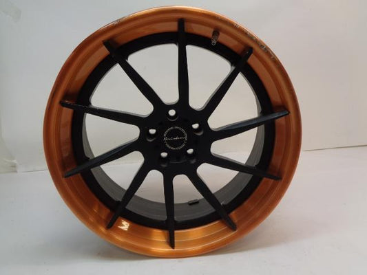 USED BRIXTON FORGED R10D TARGA 3 PC 20X9 5X112 MATTE BLACK/ORANGE WHEEL WR