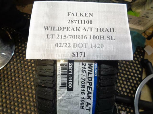 1 NEW FALKEN WILDPEAK A/T TRAIL P 215 70 16 100H SL ALL TERRAIN TIRES 28711100