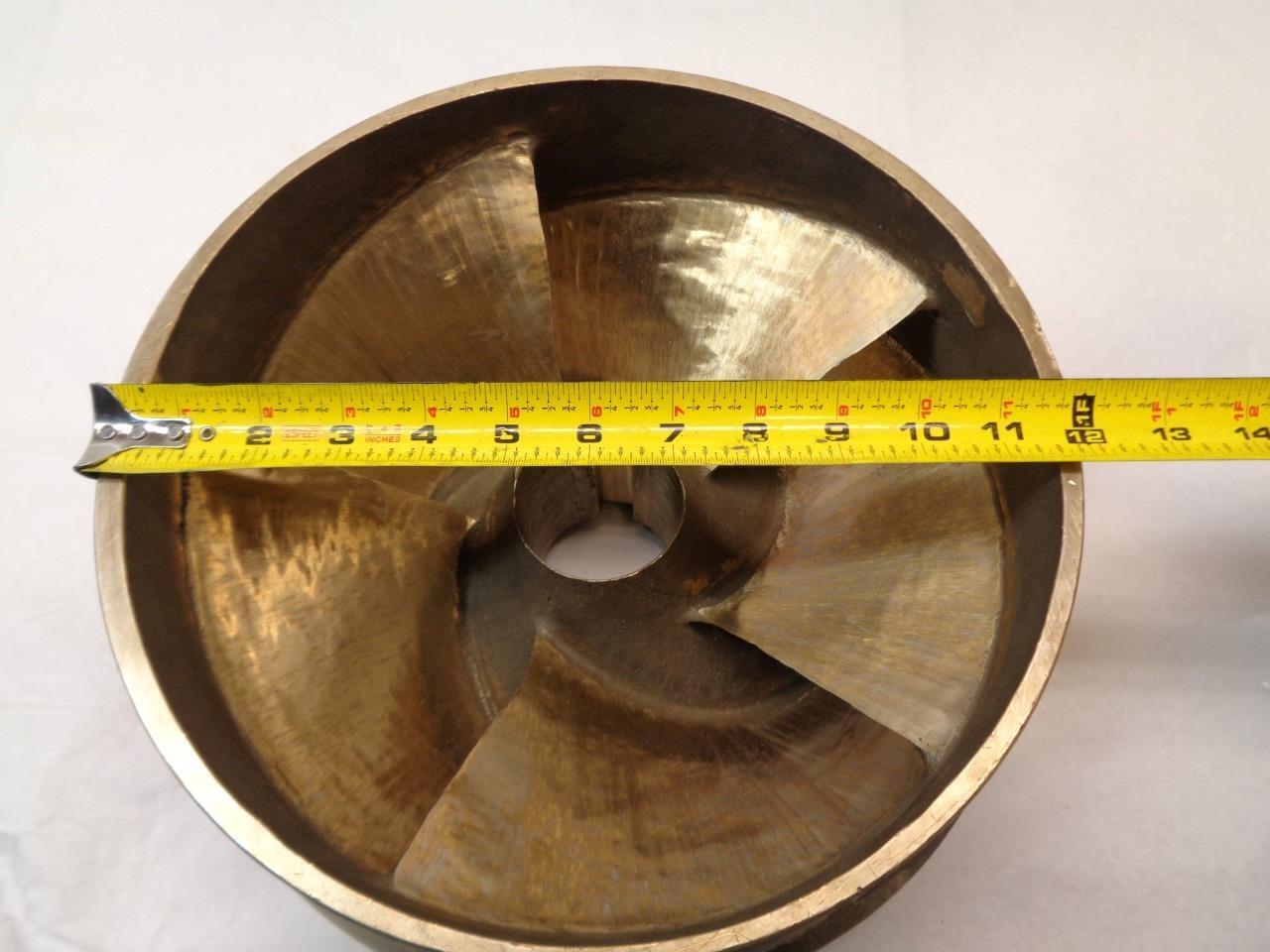 UNKNOWN 14" 5 VANE BRASS WATER PUMP INDUSTRIAL IMPELLER B02496F 1398 6M 145 I1