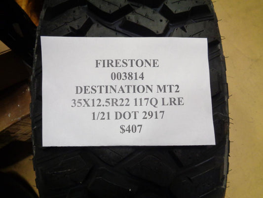 1 NOS FIRESTONE DESTINATION MT2 35 12.5 22 117Q LRE TIRE 003814 Q1