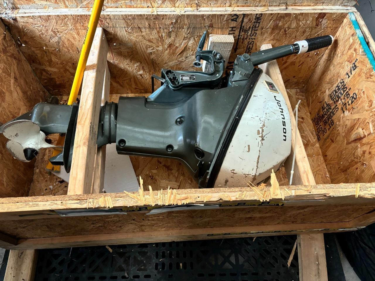 USED 1968 JOHNSON 9.5 HP OUTBOARD MOTOR MQ-14E B2