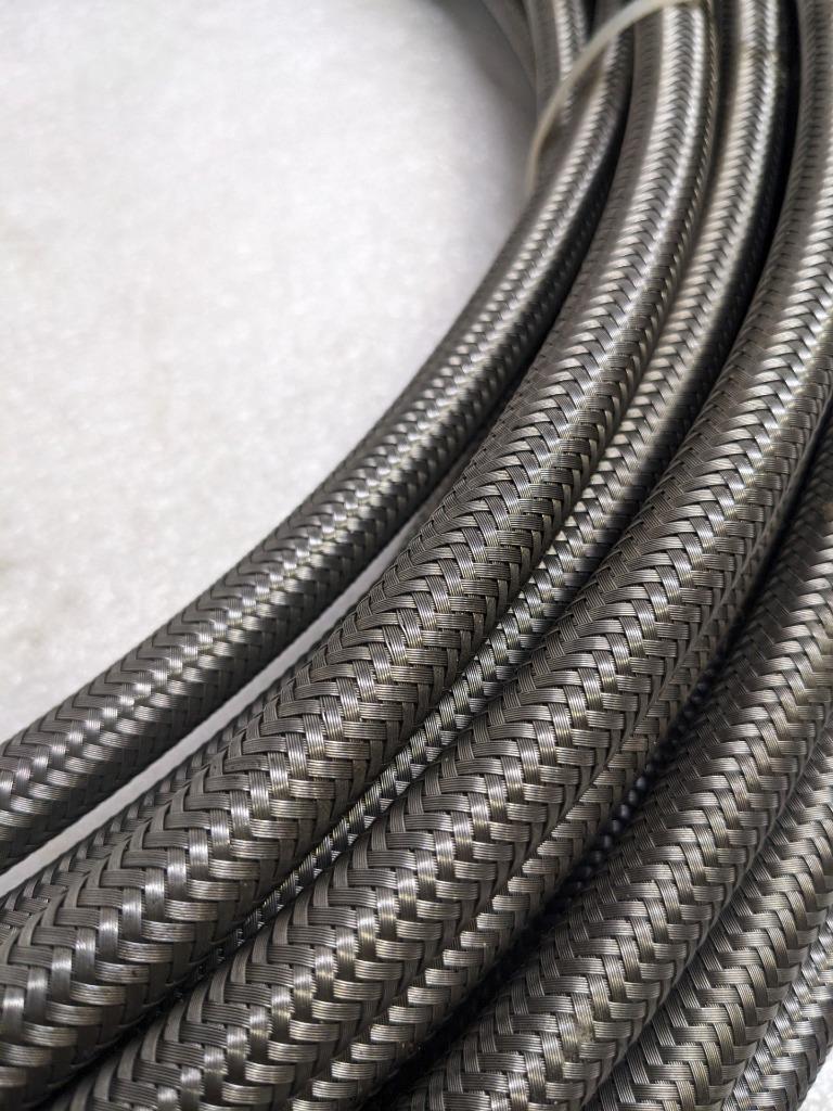 UNBRANDED BRAIDED SS CPE HOSE 132.6' OAL 7/16" ID 5/8" OD PTFE NEW R5