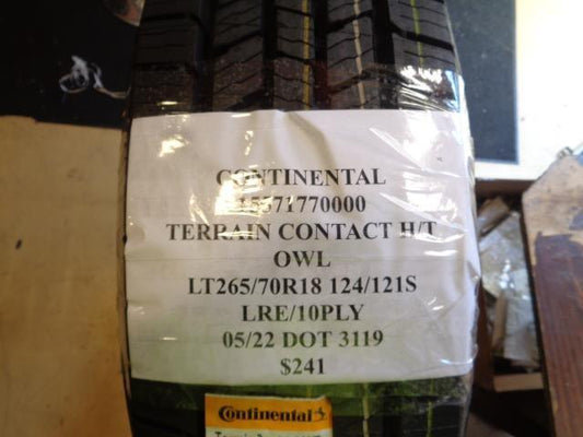 1 NEW TIRE CONTINENTAL TERRAINCONTACT HTOWL 265 70 18 124/121S LRE/10PLY 1557177