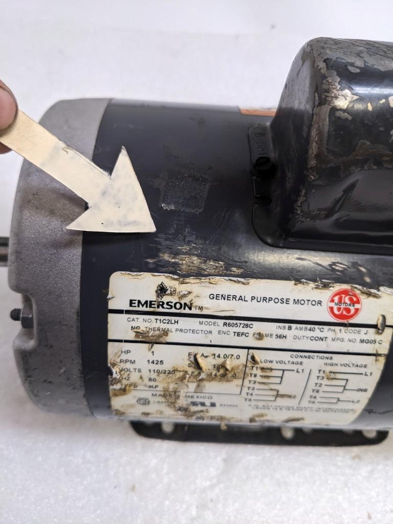 US MOTORS R605728C GEN PURPOSE MOTOR T1C2LH 110/220V 50HZ 1PH 1425RPM NEW H2