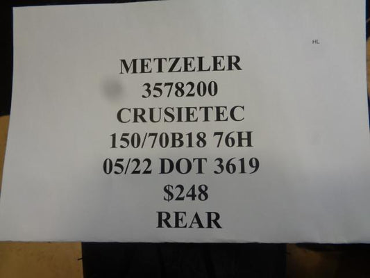 1 NEW REAR MOTORCYCLE TIRE METZELER CRUSIETEC 150 70 18 76H 3578200