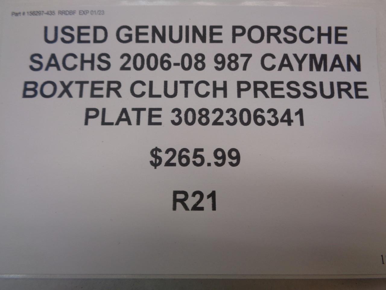 GENUINE PORSCHE 2006-08 987 CAYMAN BOXSTER CLUTCH PRESSURE PLATE 3082306341 R21