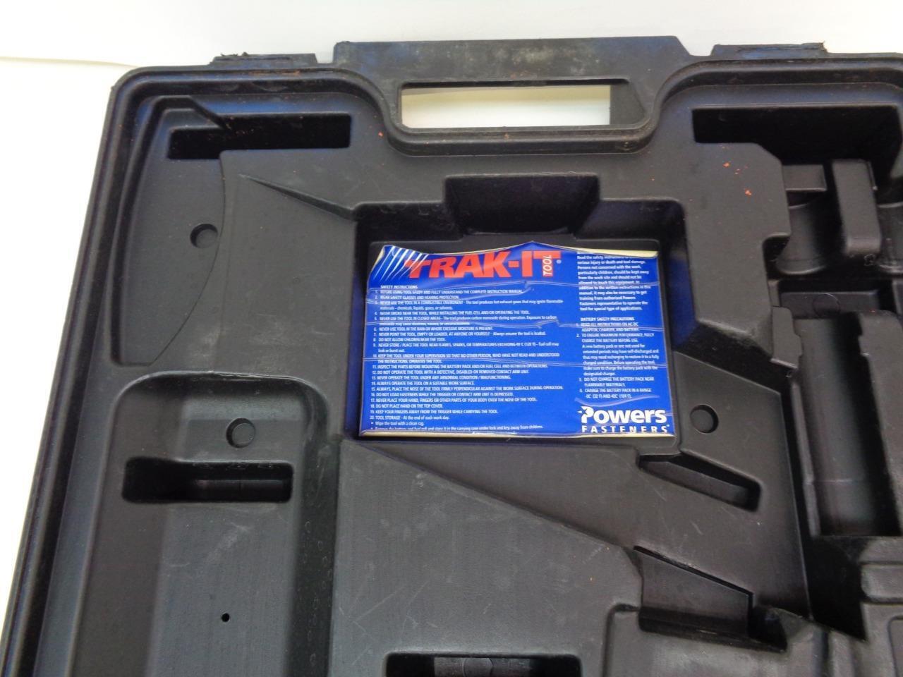 USED RED POWERS TRAK IT GAS NAILER C3 55011  MISSING CHARGING CORD  BSR35