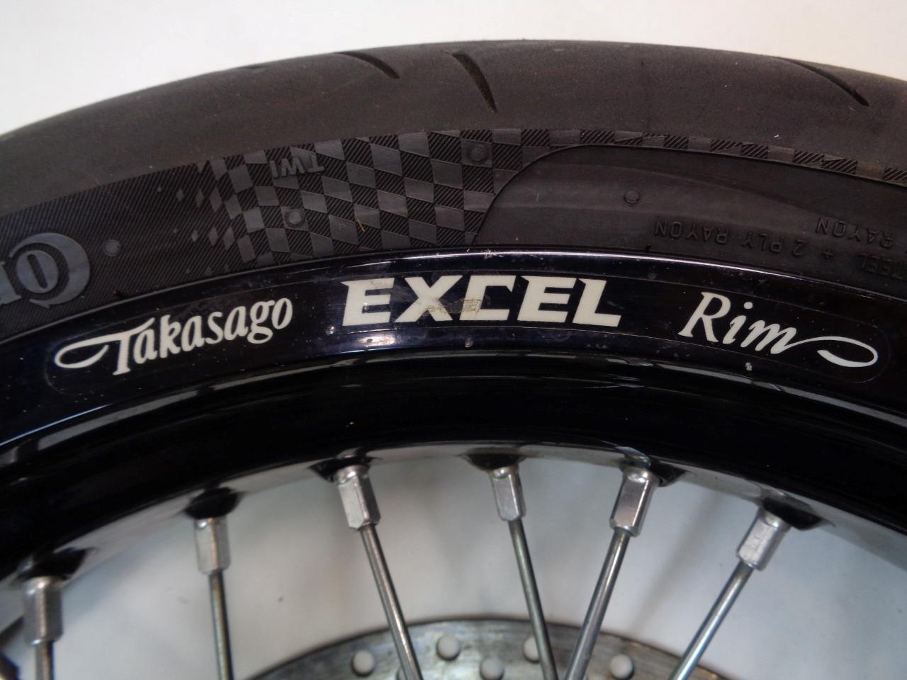 USED EXCEL TAKASAGO 17X3.5 WHEEL CONTINENTAL CONTISPORT ATTACK 2 120/70ZR17 SR