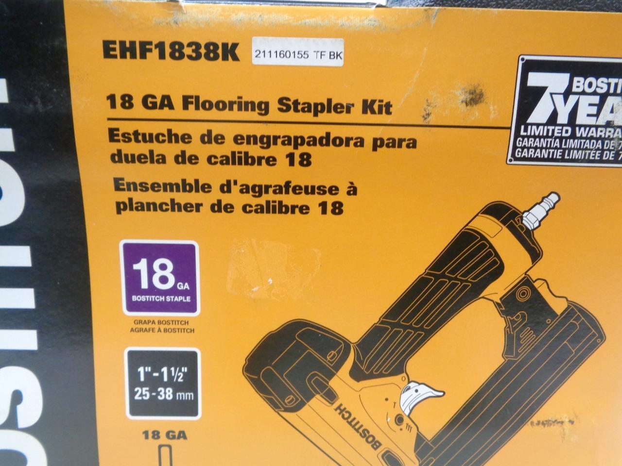 NEW BOSTITCH 1.5" 18 GAUGE FLOORING STAPLER EHF1838K BSR35