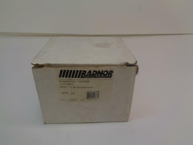 NEW 7 PACK OF RADNOR 7"x7/8" 80 GRIT ZIRCONIA ALUMINA FLAP DISK 64000888 R7TE