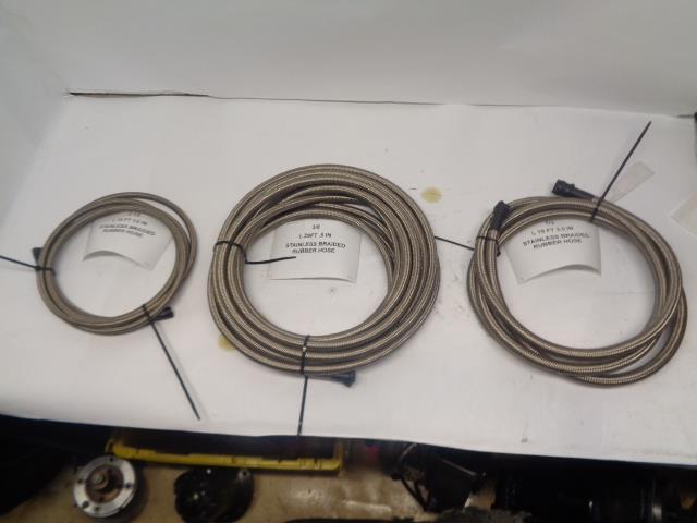 10AN STAINLESS STEEL BRAIDED RUBBER HOSE 10.3FT, 10FT, 10.17FT, 29FT NEW R10