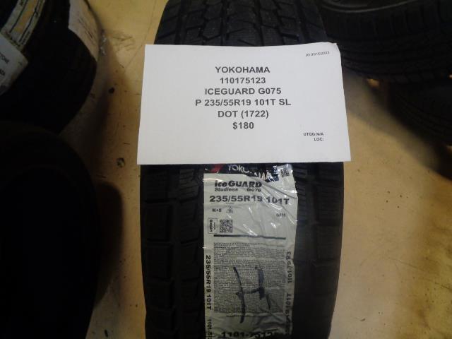 1 YOKOHAMA ICEGUARD G075 P 235 55 19 101T SL 110175123 TIRE BQ1