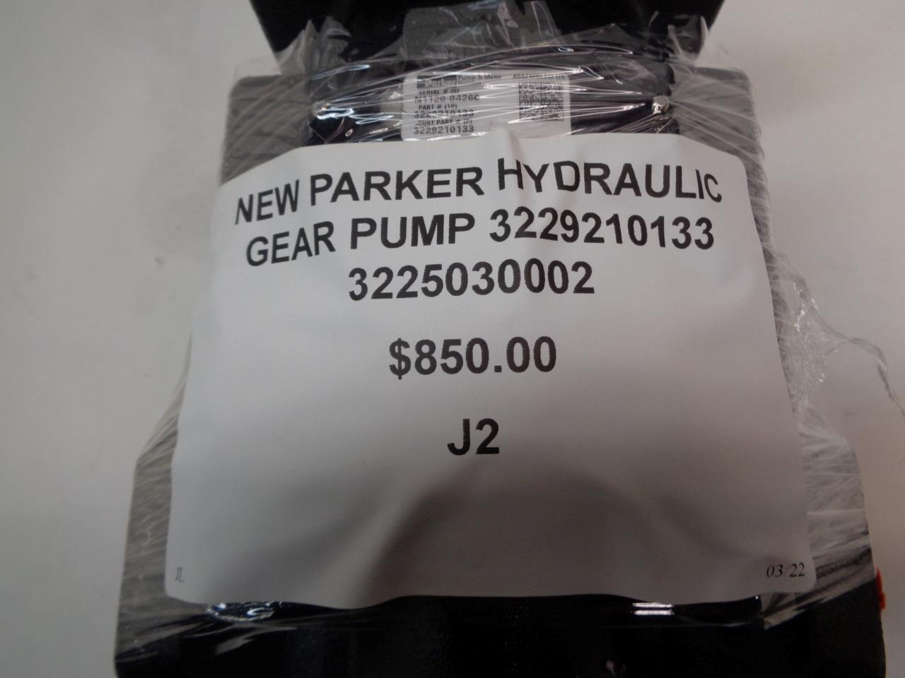 PARKER HYDRAULIC GEAR PUMP 3229210133 - 3225030002 NEW J2