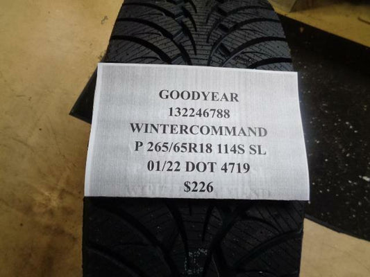1 New Tire GOODYEAR WinterCommand P 265 65 18 114S SL 132246788