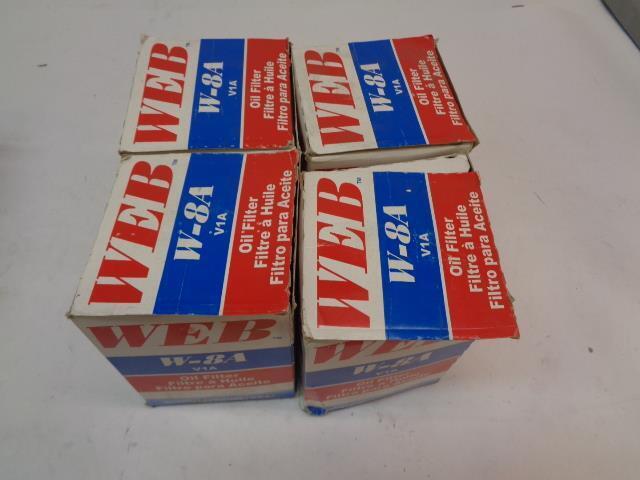 4-PACK NEW OLD STOCK WEB W8A OIL FILTERS R6TA