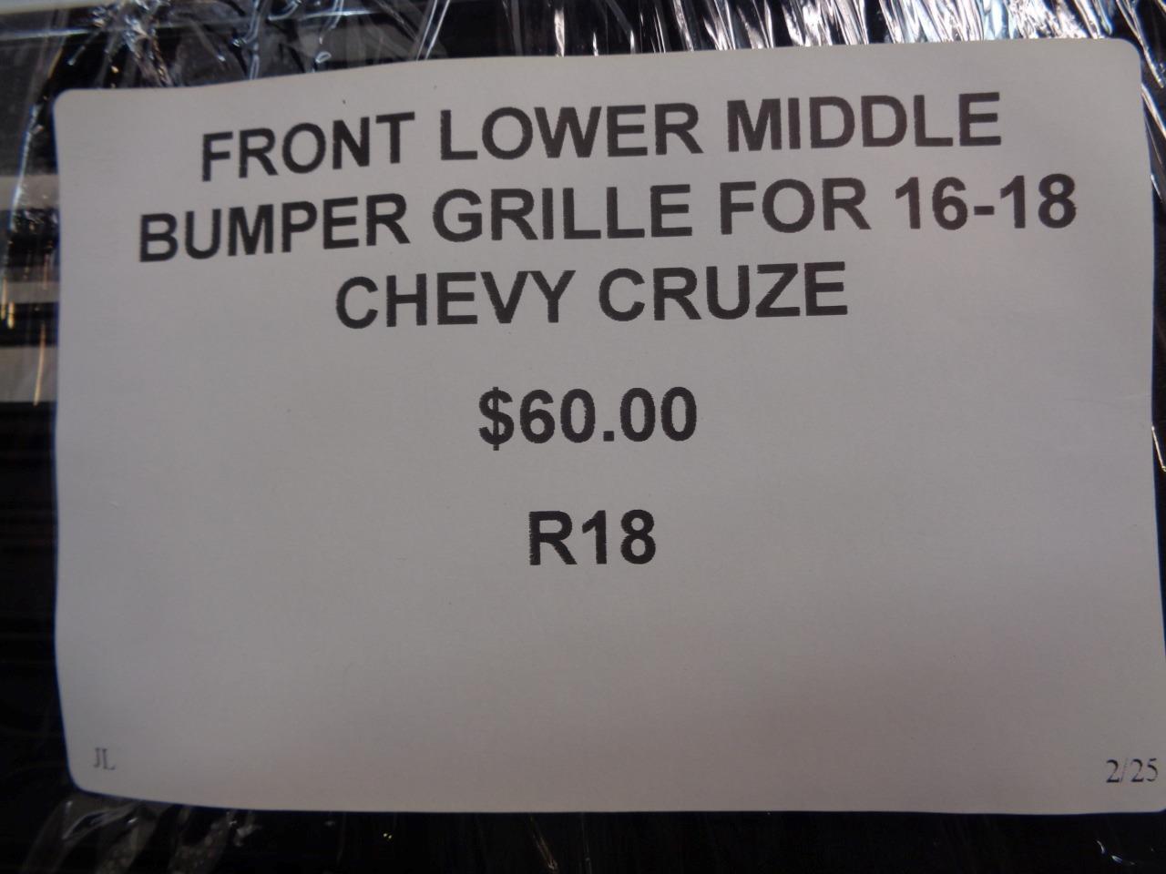 NEW FRONT LOWER MIDDLE BUMPER GRILLE for 16-18 CHEVY CRUZE R18