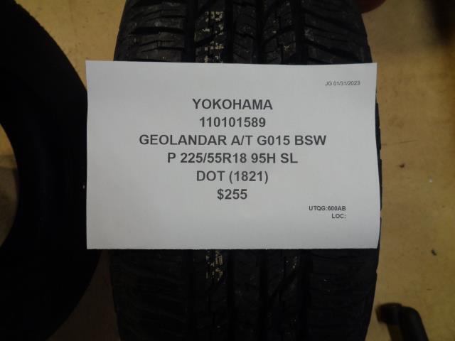 1 YOKOHAMA GEOLANDAR A/T G015 BSW P 225 55 18 95H SL TIRES 110101589 CQ1