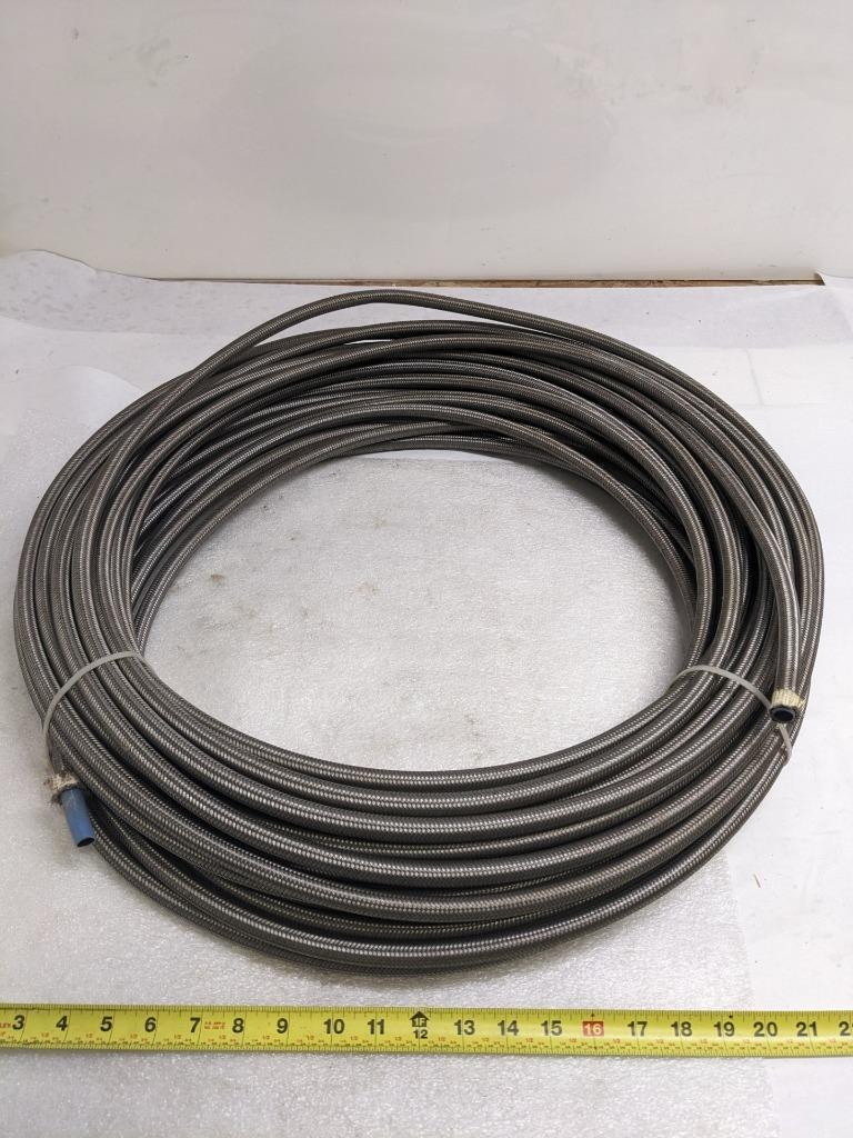 UNBRANDED BRAIDED SS CPE HOSE 132.6' OAL 7/16" ID 5/8" OD PTFE NEW R5
