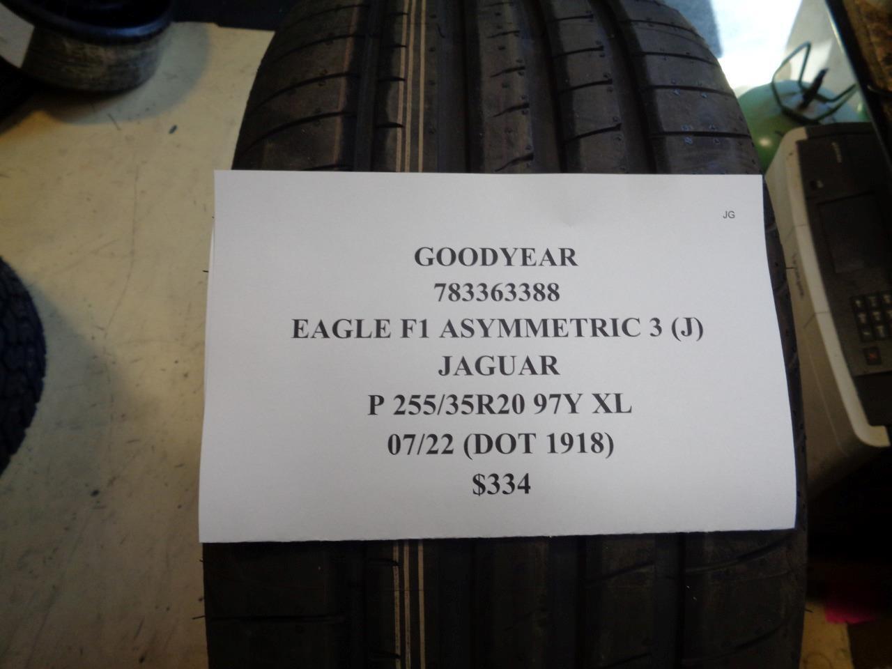 1 NEW TIRE GOODYEAR EAGLE F1 ASYMMETRIC 3 *J 255 35 20 97Y XL 783363388