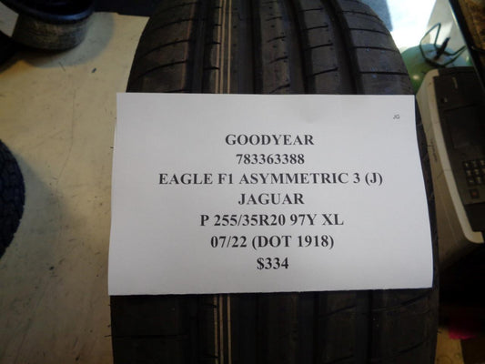 1 NEW TIRE GOODYEAR EAGLE F1 ASYMMETRIC 3 *J 255 35 20 97Y XL 783363388
