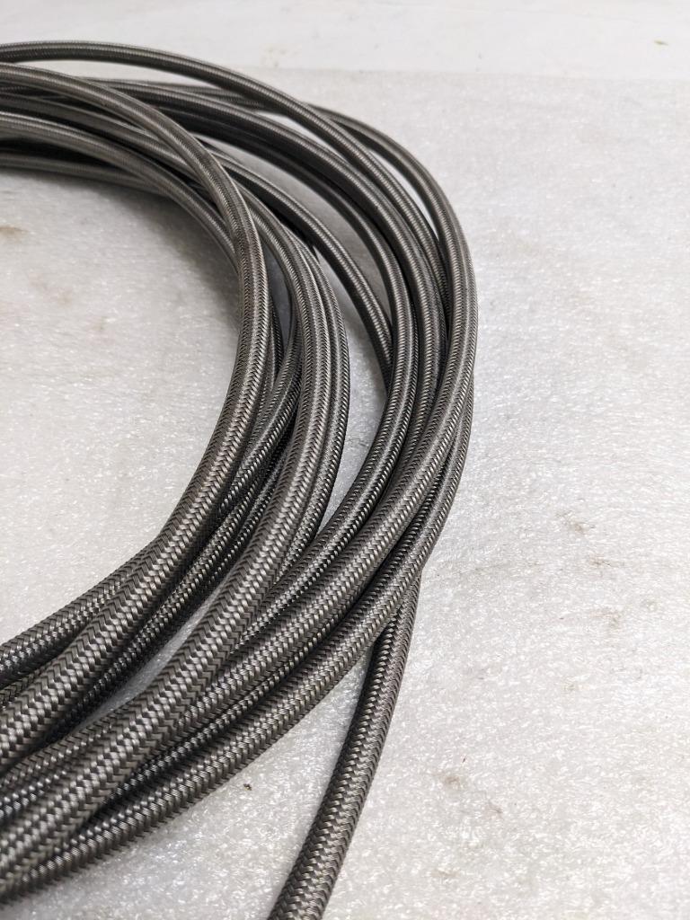 UNBRANDED BRAIDED SS 37' HOSE 3/8" OD 1/4" ID PLASTIC LINING NEW R5TA