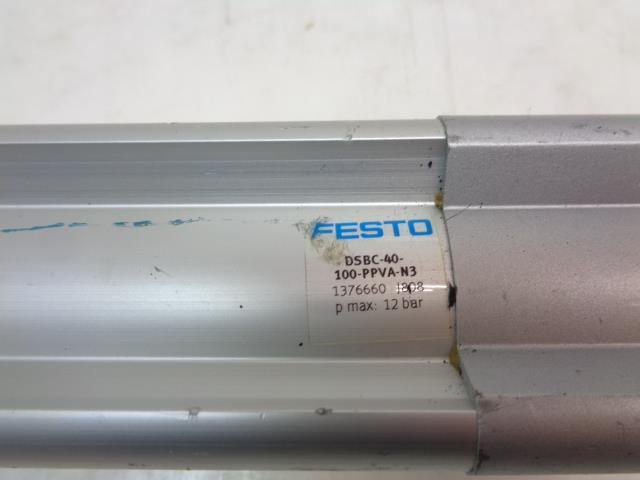 USED FESTO DSBC-40-100-PPVA-N3 12BAR PNEUMATIC ACTUATOR R32T2