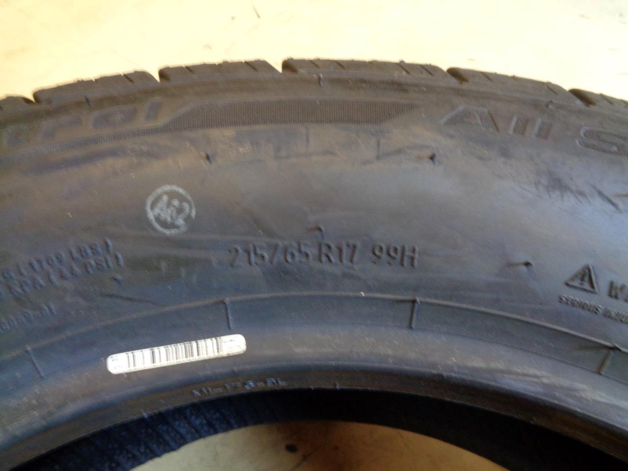 2 NEW TIRE BFGOODRICH ADVANTAGE CONTROL AS P 215 65 17 99H SL TIRES 73126 BQ1