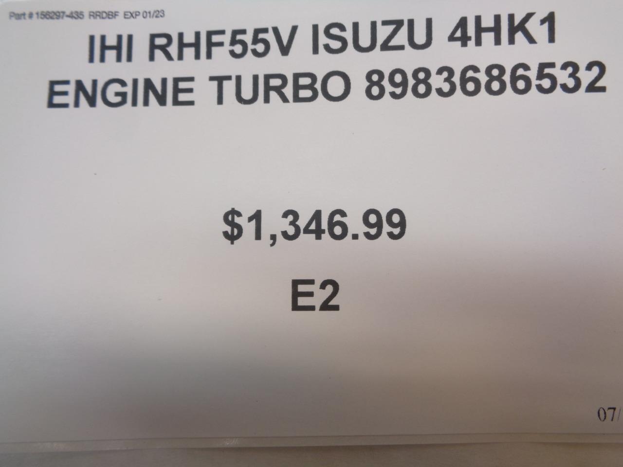 IHI RHF55V ISUZU GMC NQR NPR NRR 12V 4HK1 ENGINE TURBOCHARGER 8983686532 E2
