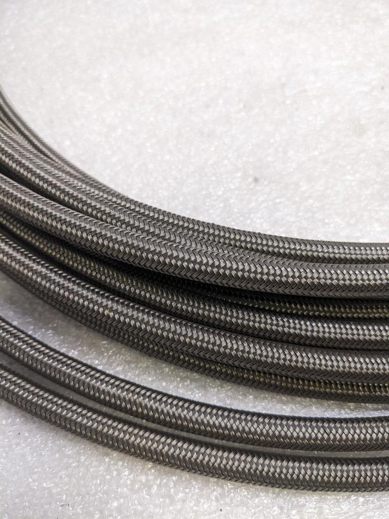UNBRANDED BRAIDED METALLIC BRAKE HOSE 61' TEFLON LINED 5/16" OD 3/16" ID NEW R3