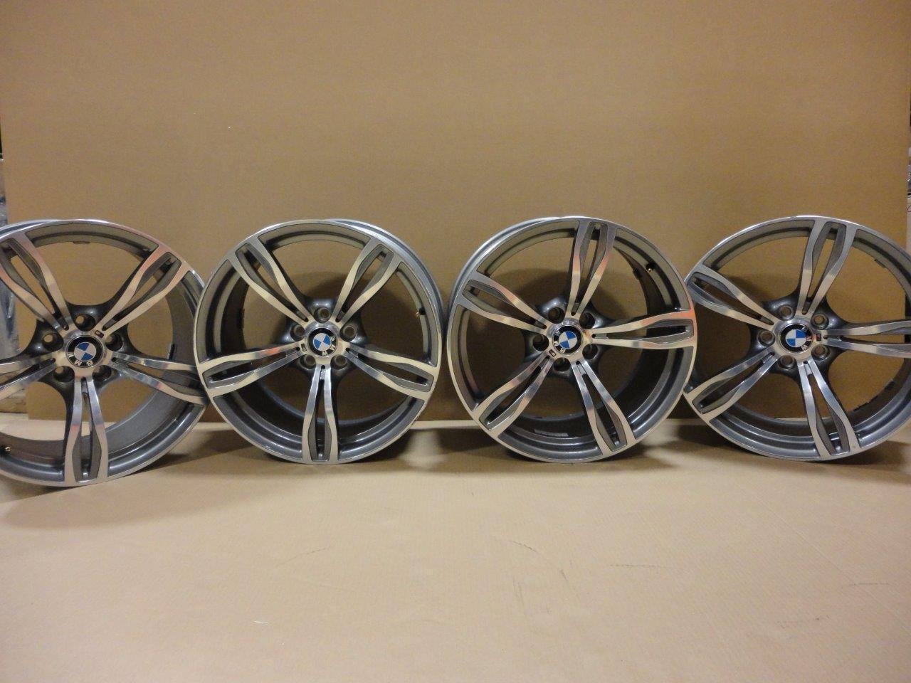 BMW GENUINE 2012-15' M6 20" STAGGERED WHEEL SET MACHINED CHARCOAL 2284708