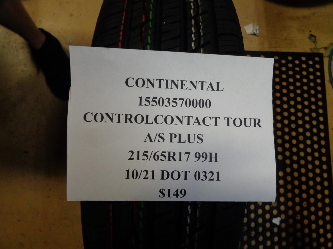 2 CONTINENTAL CONTROLCONTACT TOUR A/S PLUS 215 65 17 99H TIRES 155035700000BQ4