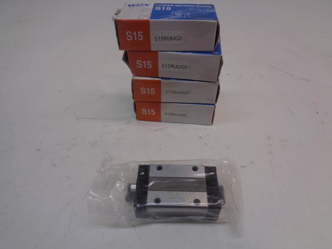 1 NEW WON S15 LINEAR MOTION GUIDE BLOCK S15RUUGO R15T1