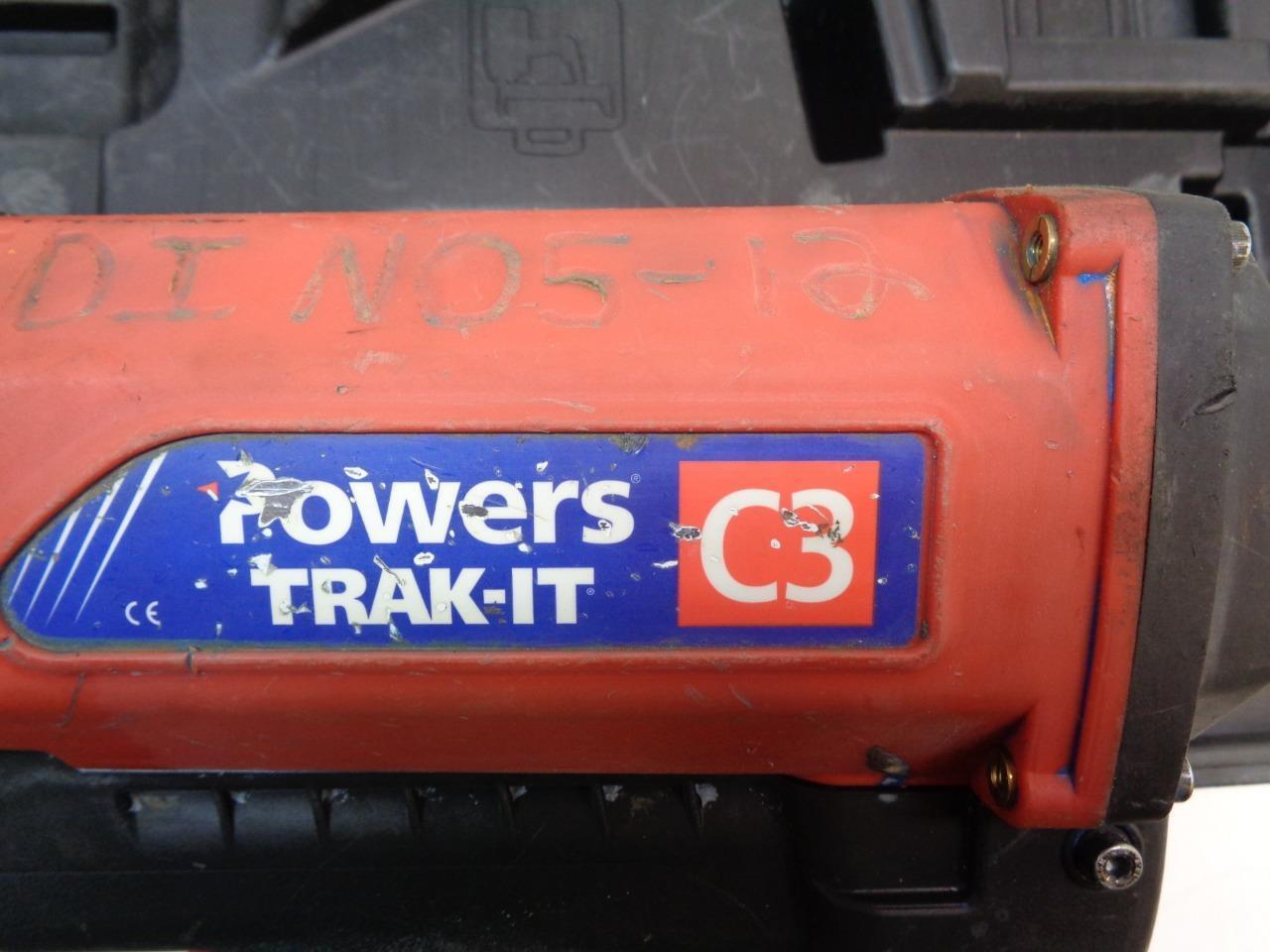 USED RED POWERS TRAK IT GAS NAILER C3 55011  MISSING CHARGING CORD  BSR35