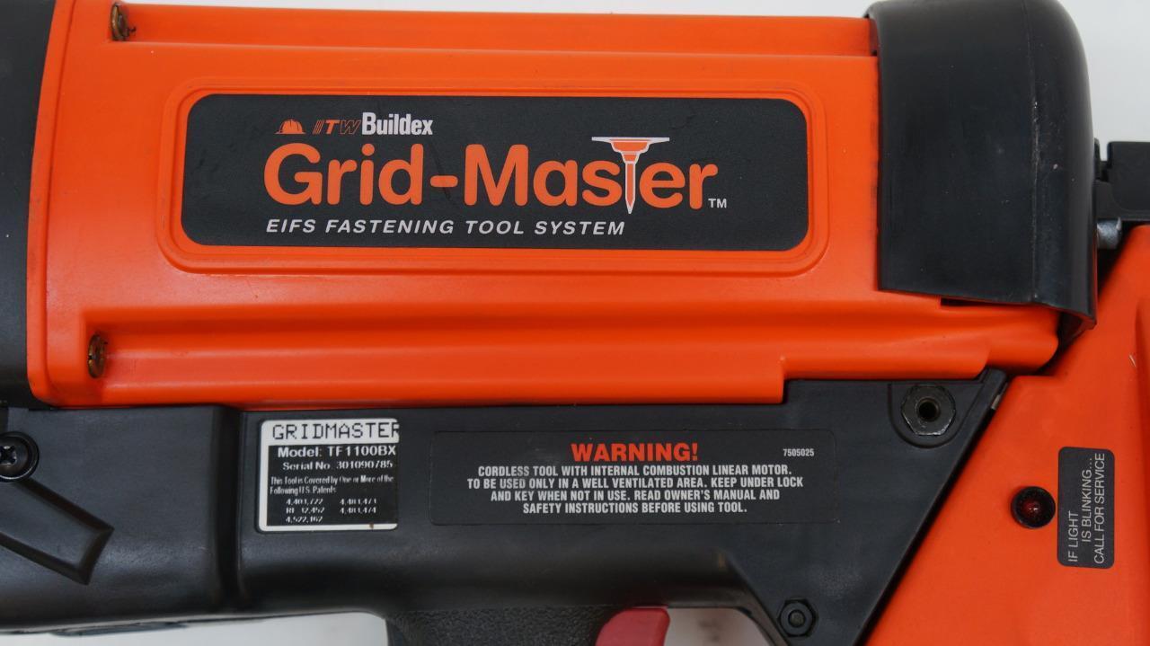 USED BUILDEX GRID-MASTER EIFS FASTENING TOOL SYSTEM TF1100BX & FLAT NOSE SR