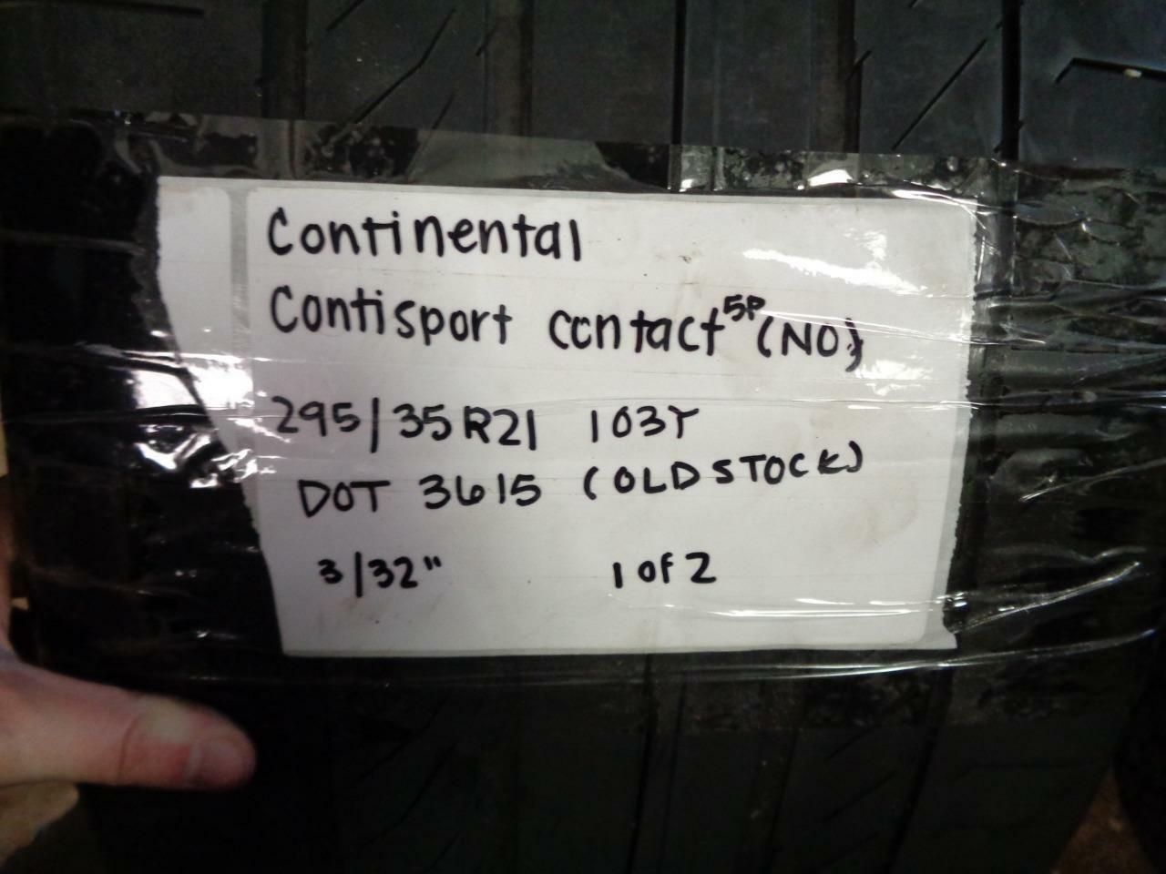 1 USED CONTINENTAL CONTISPORTCONTACT 5P (N0) 295 35 21 103Y 3/32" TIRE 354228000