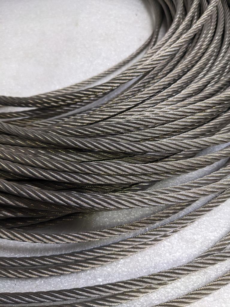 UNBRANDED 400 FT WIRE ROPE 1/4" DIAMETER STAINLESS STEEL GALVANIZED NEW R3