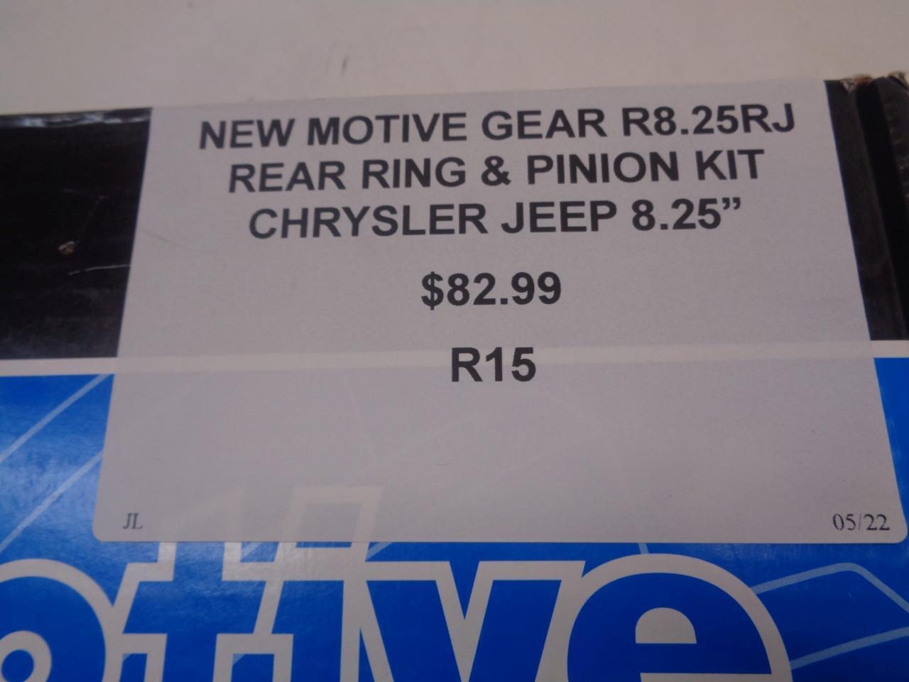 NEW MOTIVE GEAR REAR RING & PINION KIT CHRYSLER JEEP 8.25" R8.25RJ R15