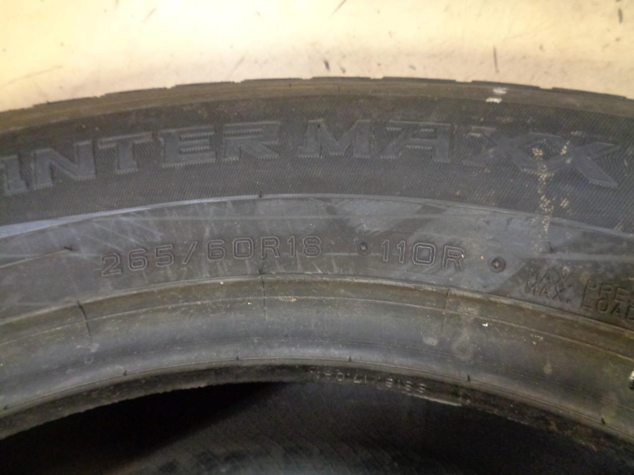1 NOS TIRE DUNLOP WINTERMAXX SJ8 265 60 18 110R SL 290124120