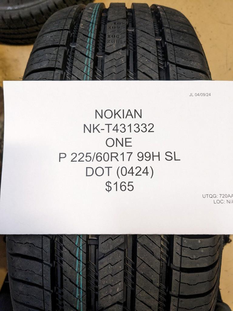 NOKIAN ONE P 225 60 17 99H SL TIRE T431332 CQ2