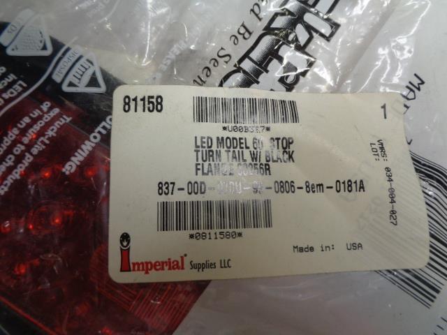 1 TRUCKLITE 6" LED OVAL BRAKE/TURN/TAIL LIGHT 81158 R17