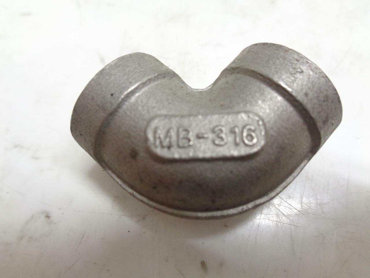 1 NEW PACK OF 17 MB-316 SERUES STEEL 150-1/4" THREADED 90 DEGREE ELBOWS R10TD