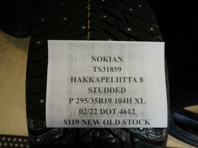 1 New Tire NOKIAN Hakkapeliitta 8 Studded 295 35 19 104H XL TS31859
