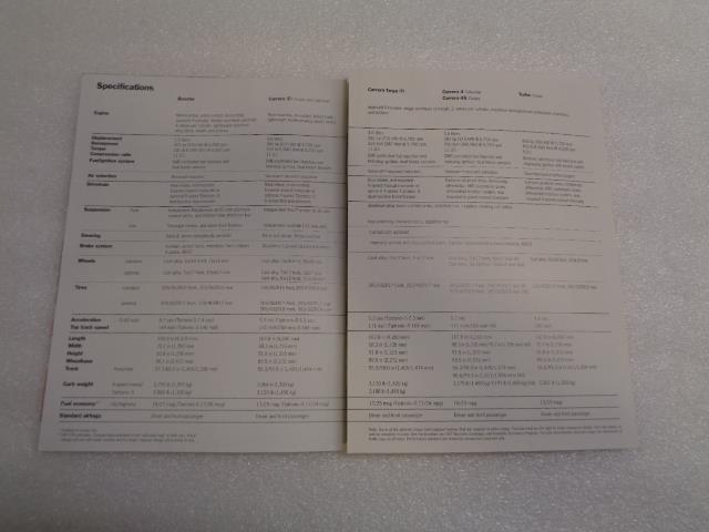 Porsche 911 (993) Boxster (986) Brochure 1996 Edition USED GENUINE R25