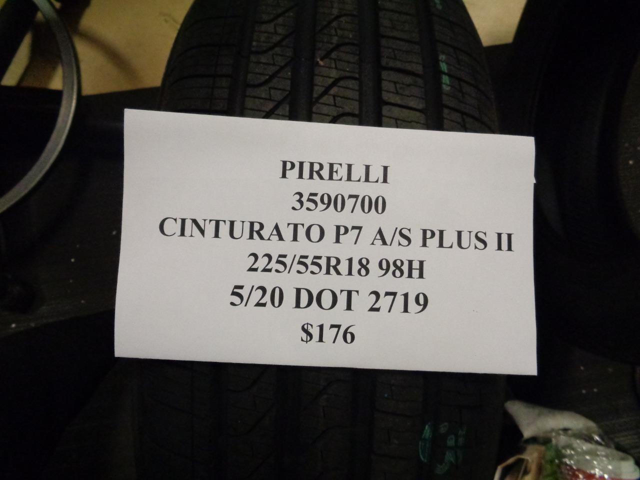 1 PIRELLI CINTURATO P7 A/S PLUS II P 225 55 18 98H SL TIRE 3590700 CQ2