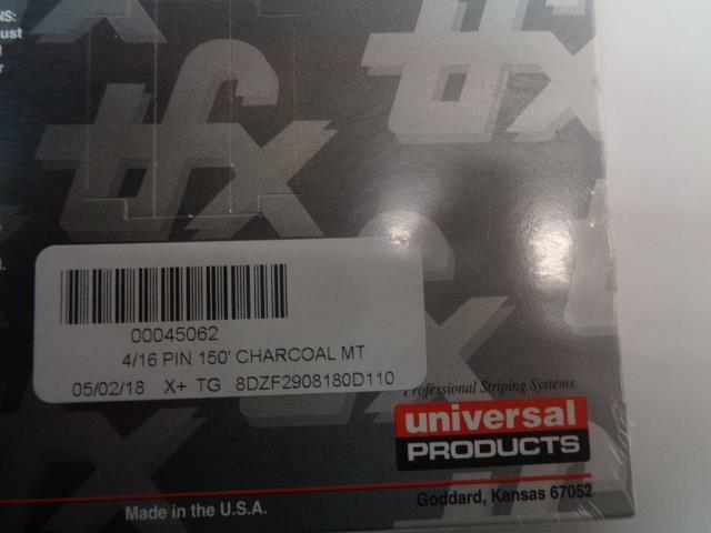 1 NEW UNIVERSAL PRODUCTS TFX 4/16 PIN 150' CHARCOAL METALLIC 00045062 R7TE