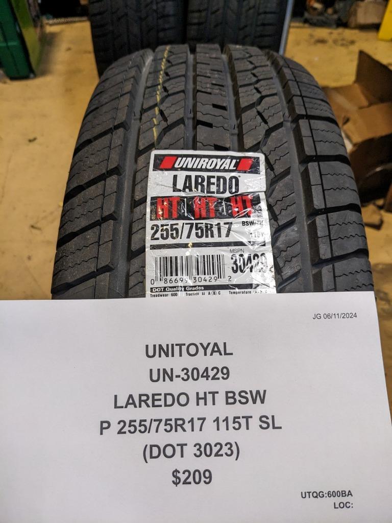 UNIROYAL LAREDO HT BSW P 255 75 17 115T SL TIRE 30429 CQ2