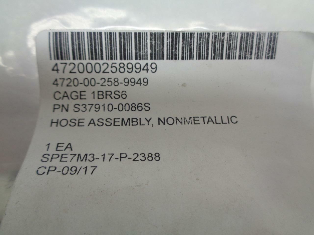 NEW Eaton Nonmetallic Hose Assembly for Aircraft 4720-00-258-9949 R10TD